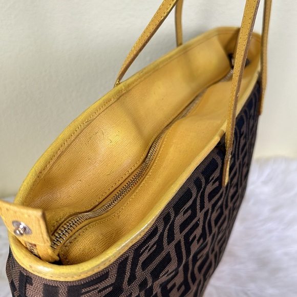💯Authentic Fendi Roll tote Zucca Canvas Handbag🍀 - Picture 7 of 17